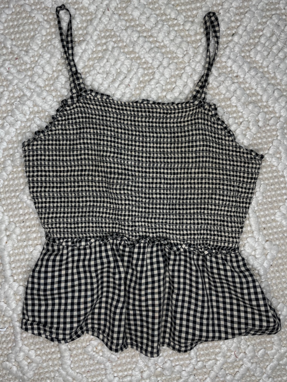 Old Navy Gingham Top - Women’s Sleeveless Smocked-Bodice Size XS